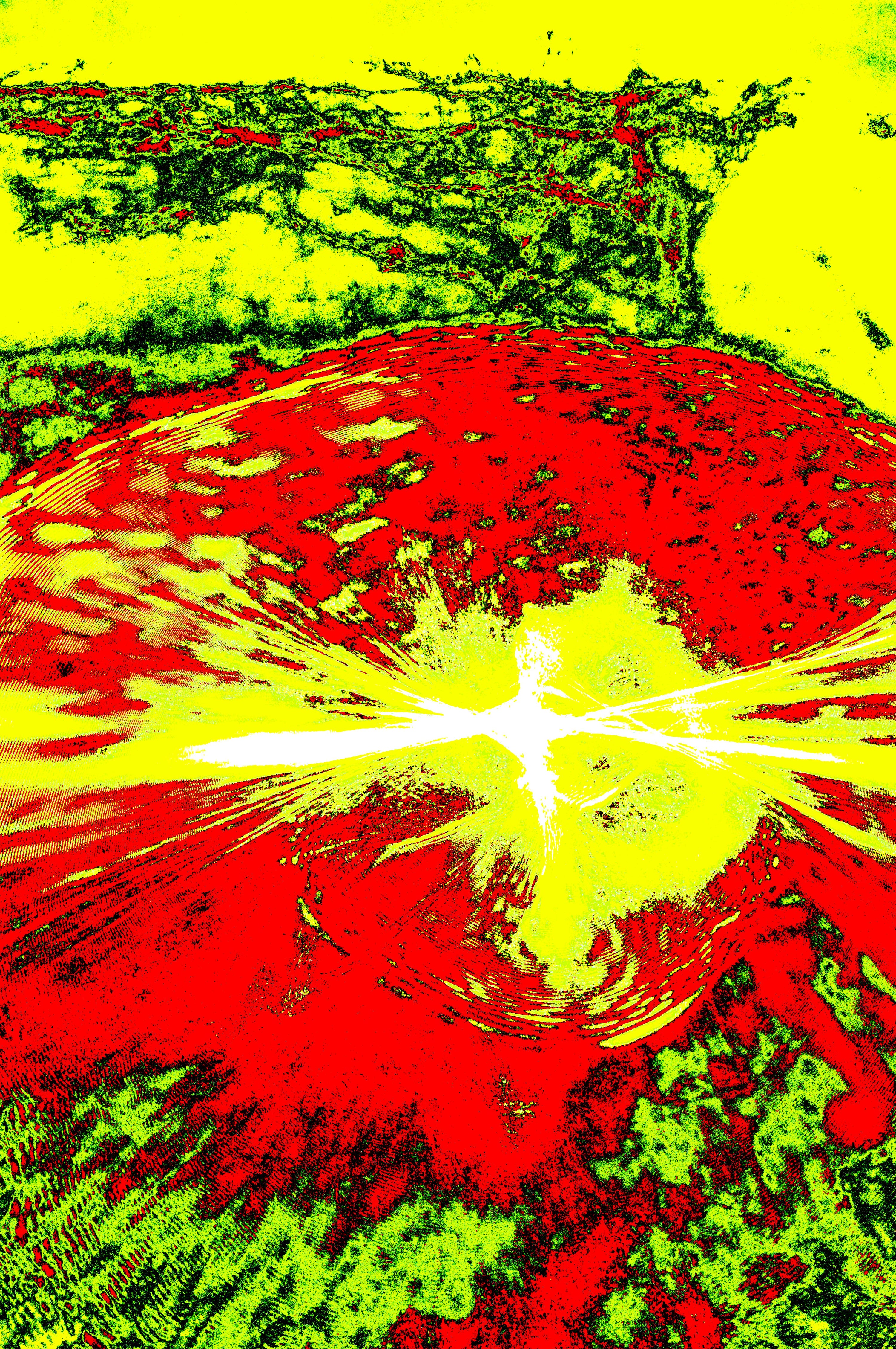 EXPLOSION VON PURPURSONNE — Premium Kunstprint
