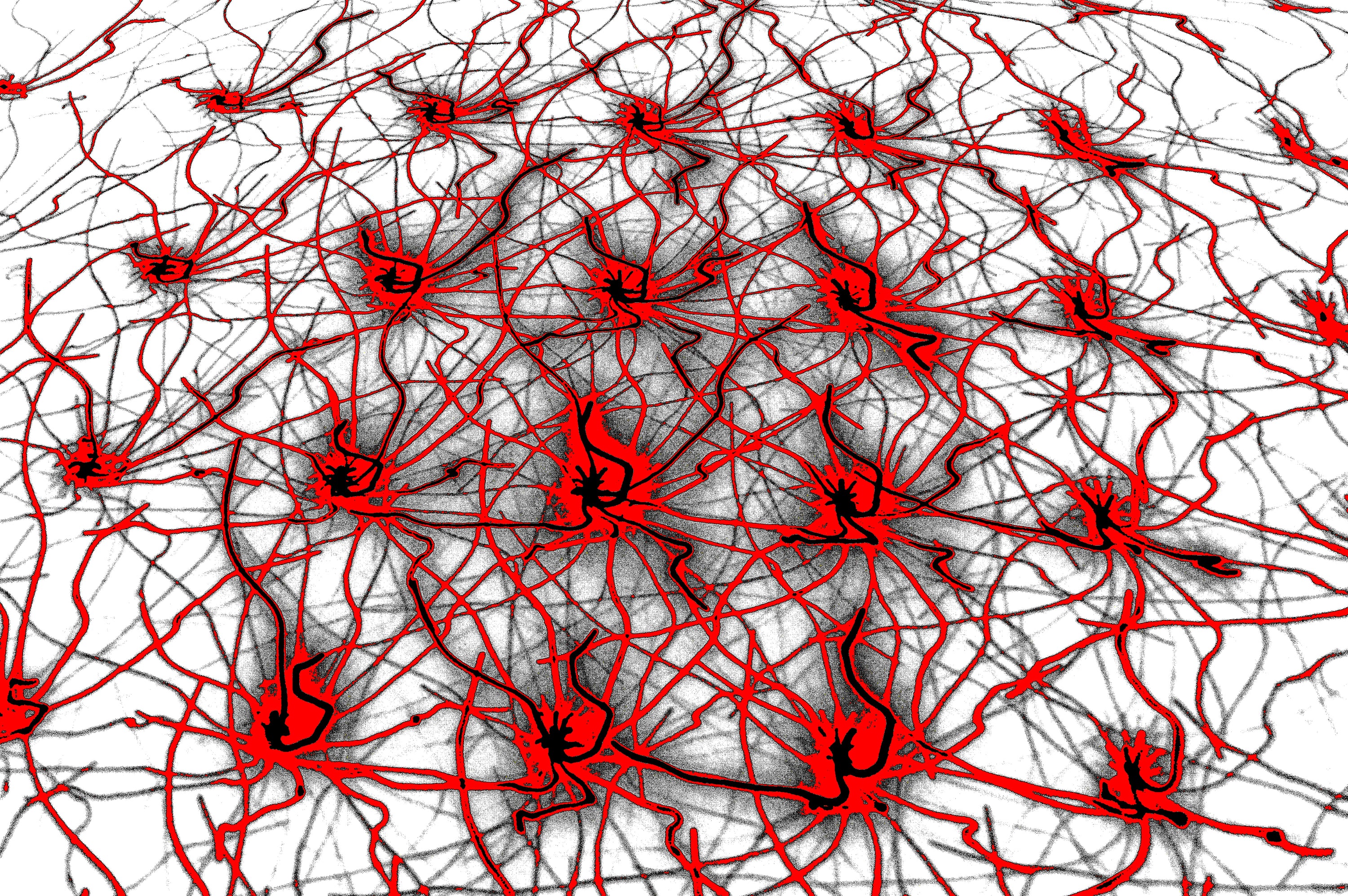 SYNAPTISCHES ROT — Premium Kunstprint