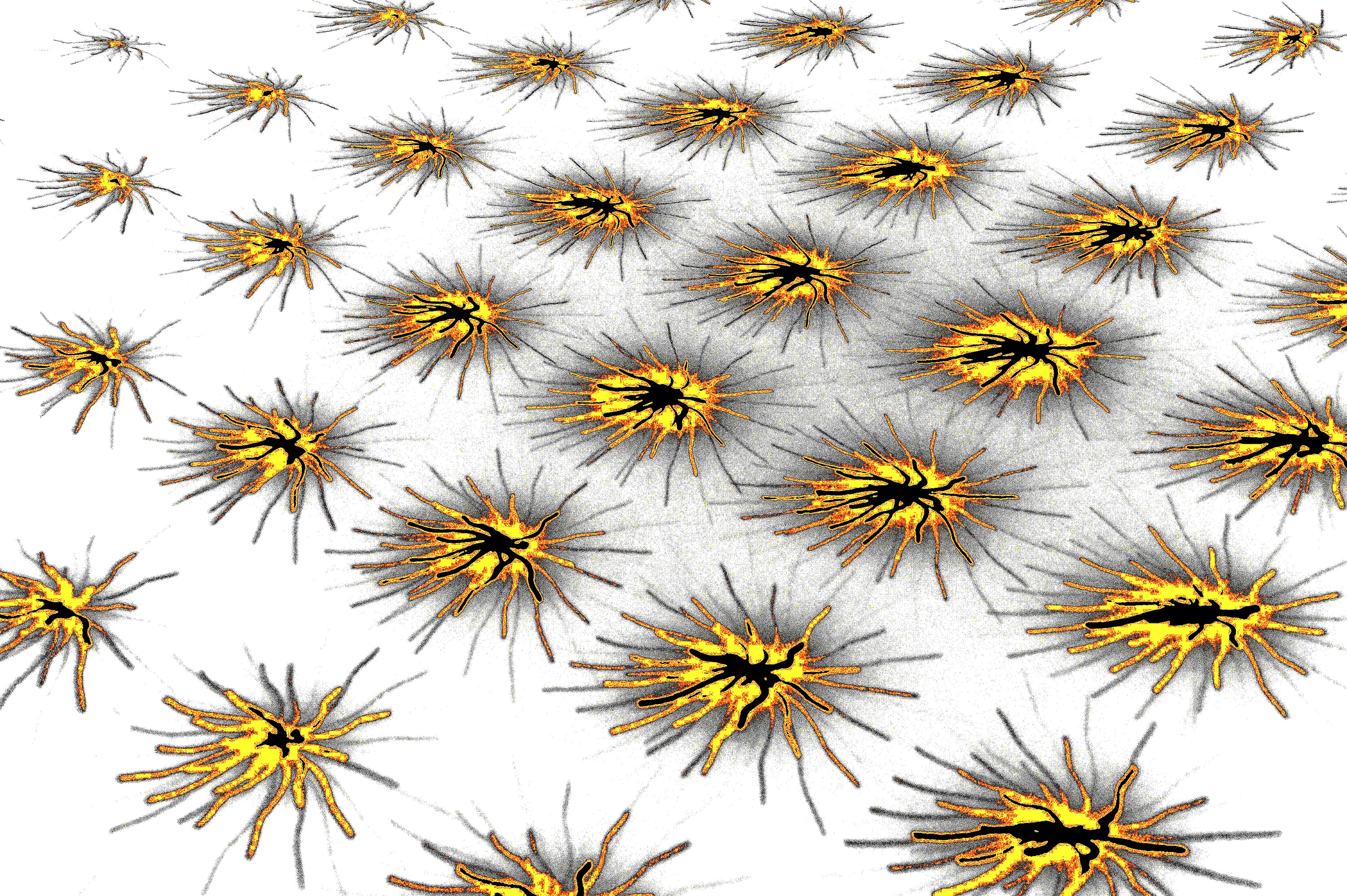 GOLDENES VIRUS — Premium Kunstprint