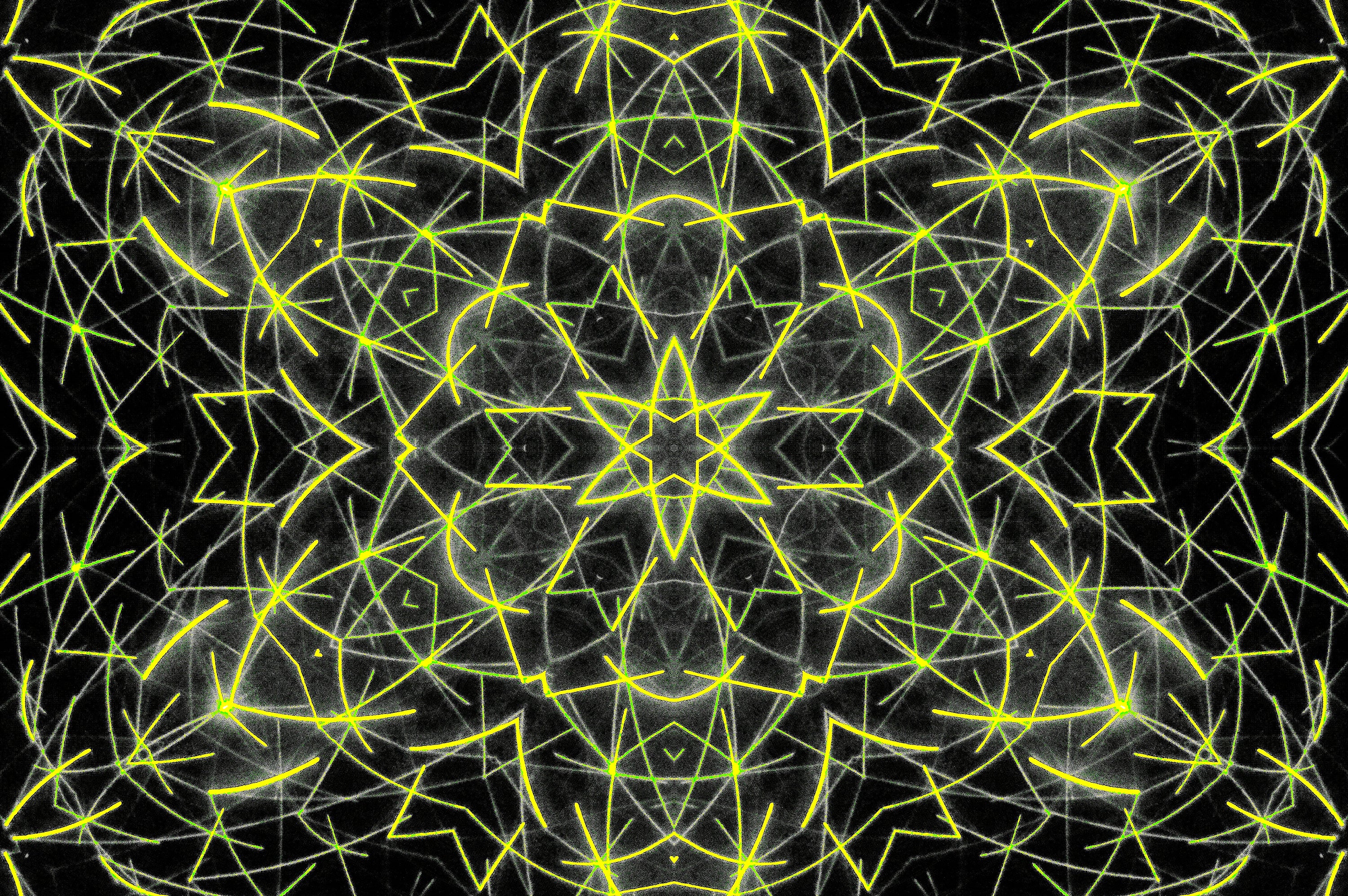 NEON CIRCUIT MANDALA — Digitaler Download