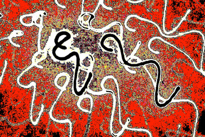 ORGANISCHES WURZELFELD — Premium Kunstprint