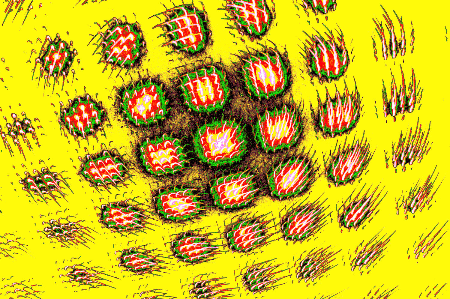 SPIRALFÖRMIGER ZELLCLUSTER — Premium Kunstprint
