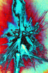 CYAN EXPLOSION BURST — Premium Kunstprint