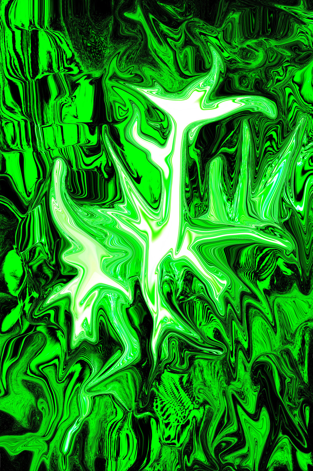 EMERALD ENERGY BLOOM — Premium Kunstprint