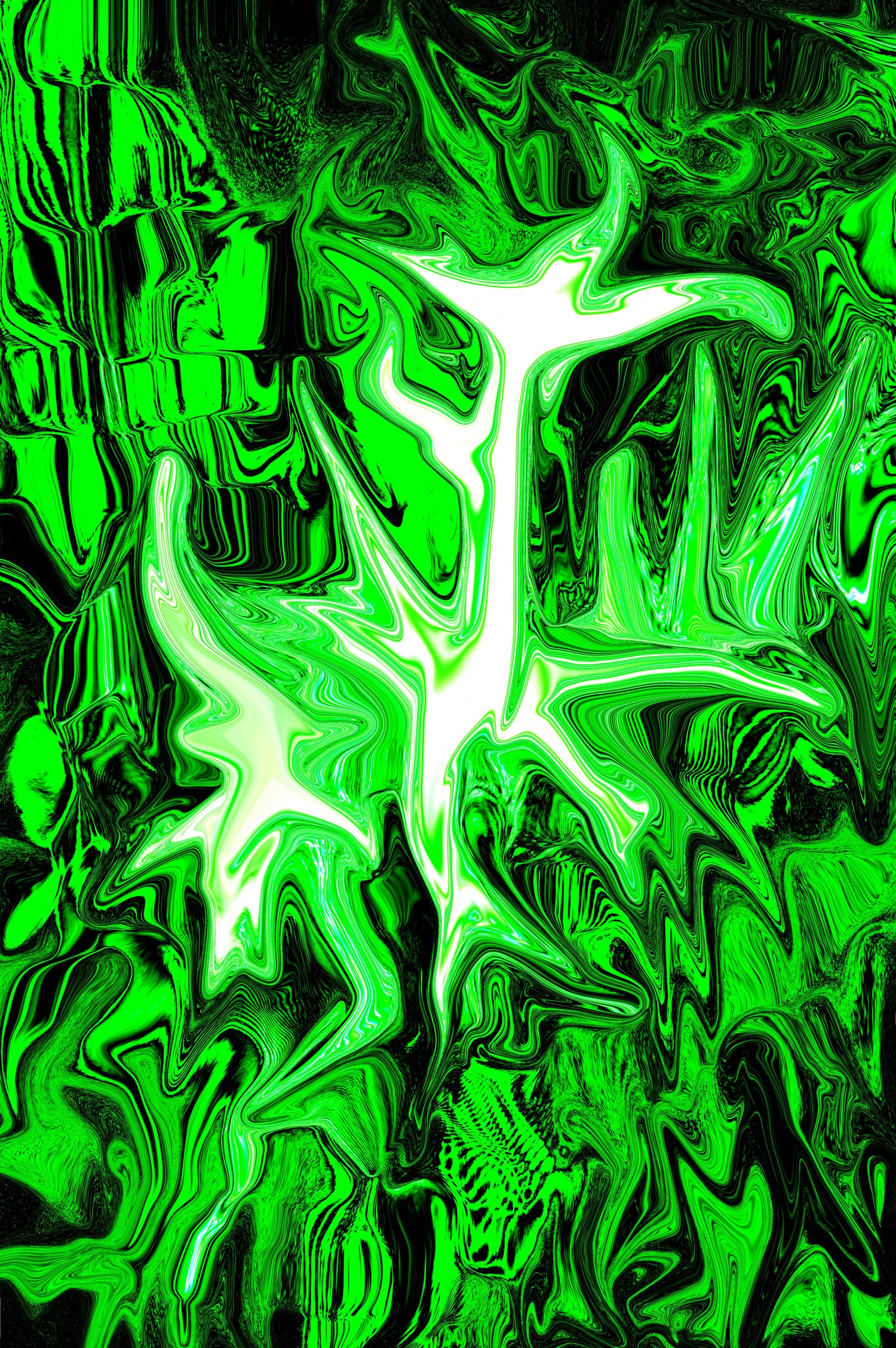 EMERALD ENERGY BLOOM — Premium Kunstprint