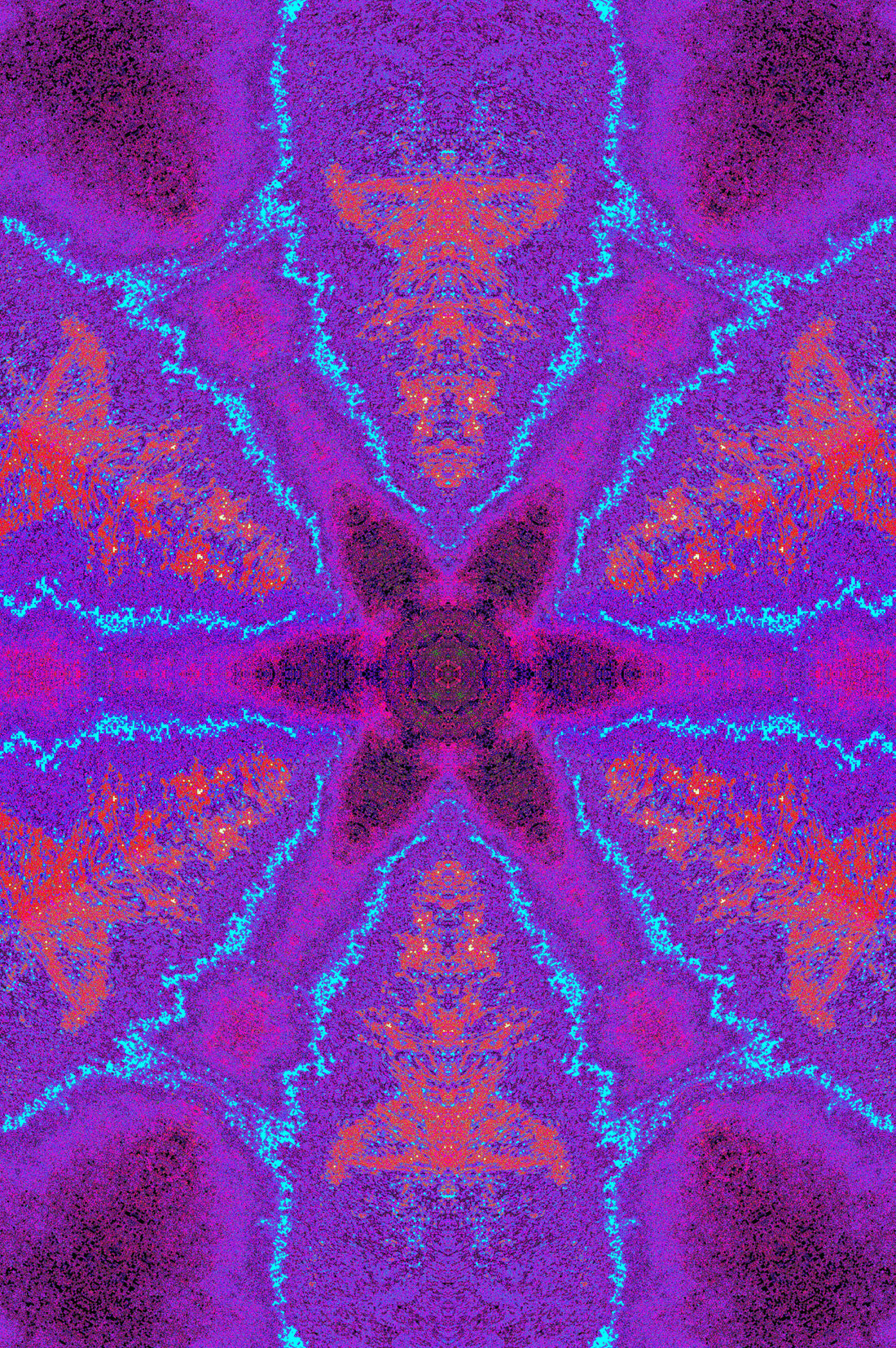 NEON KOSMISCHES VIOLETTES KALEIDOSKOP — Digitaler Download