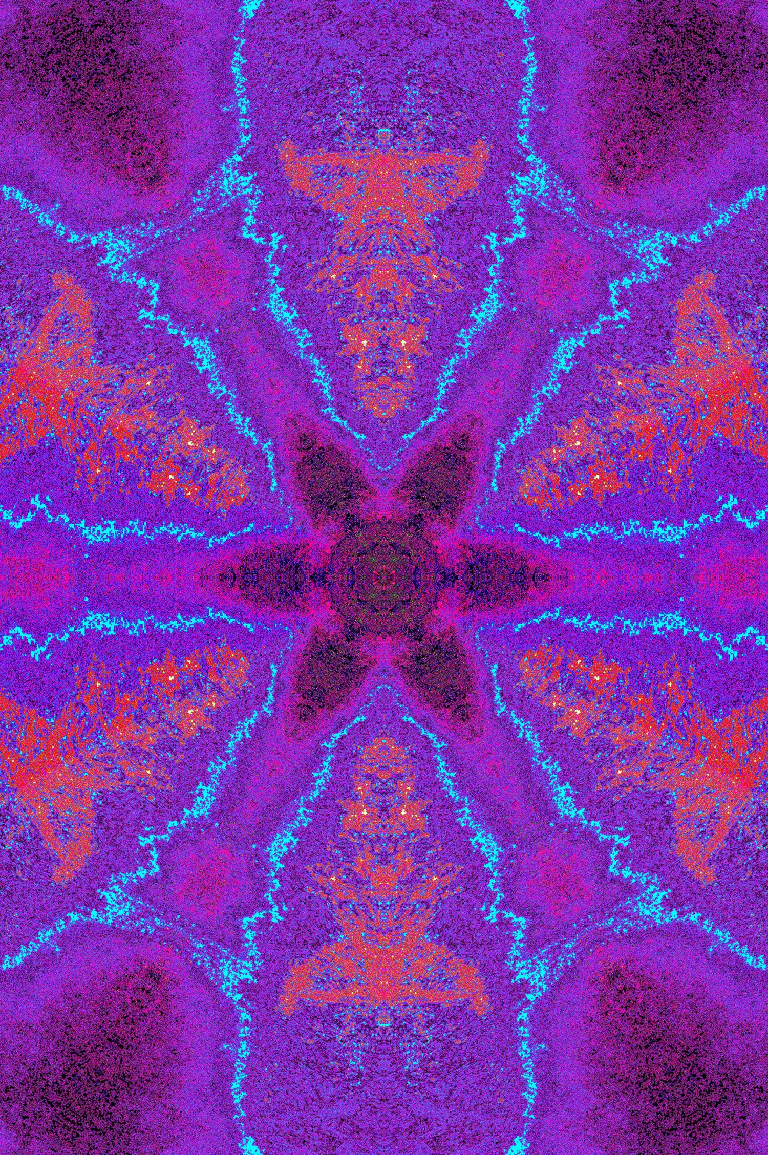 NEON KOSMISCHES VIOLETTES KALEIDOSKOP — Digitaler Download
