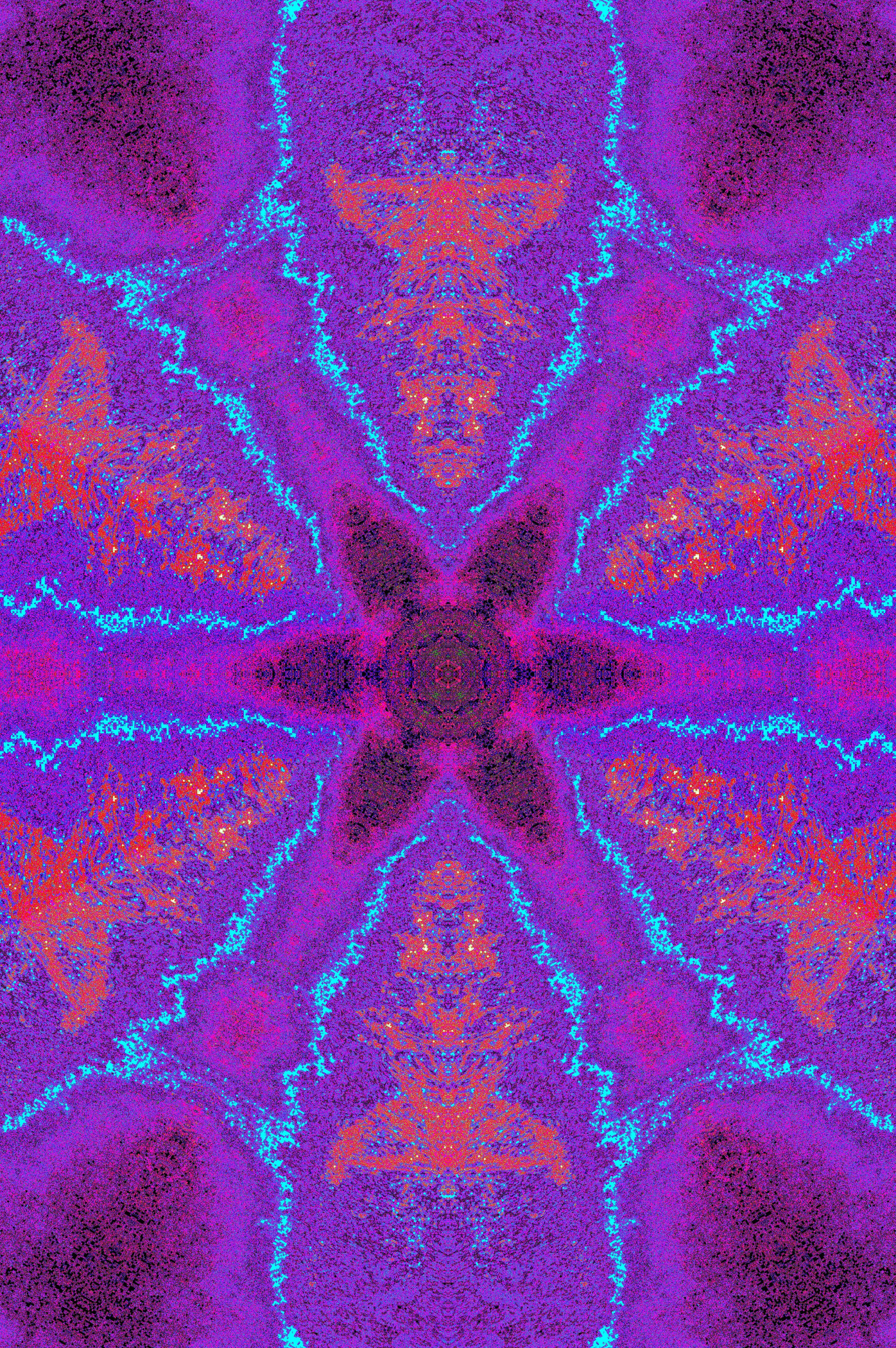 NEON KOSMISCHES VIOLETTES KALEIDOSKOP — Digitaler Download