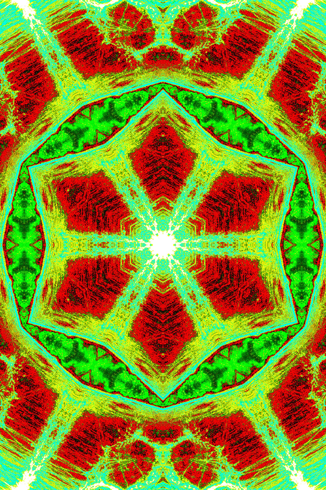 EMERALD POPPY KALEIDOSKOP — Premium Kunstprint