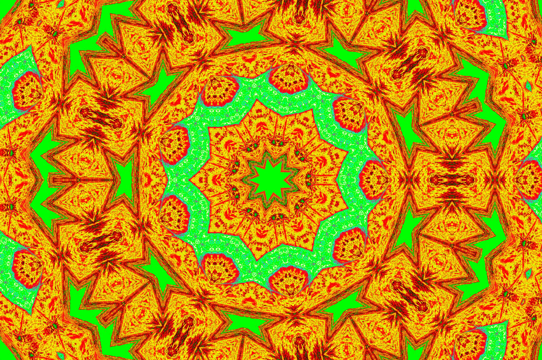 NEON-ERNTE-KALEIDOSKOP — Premium Digitaler