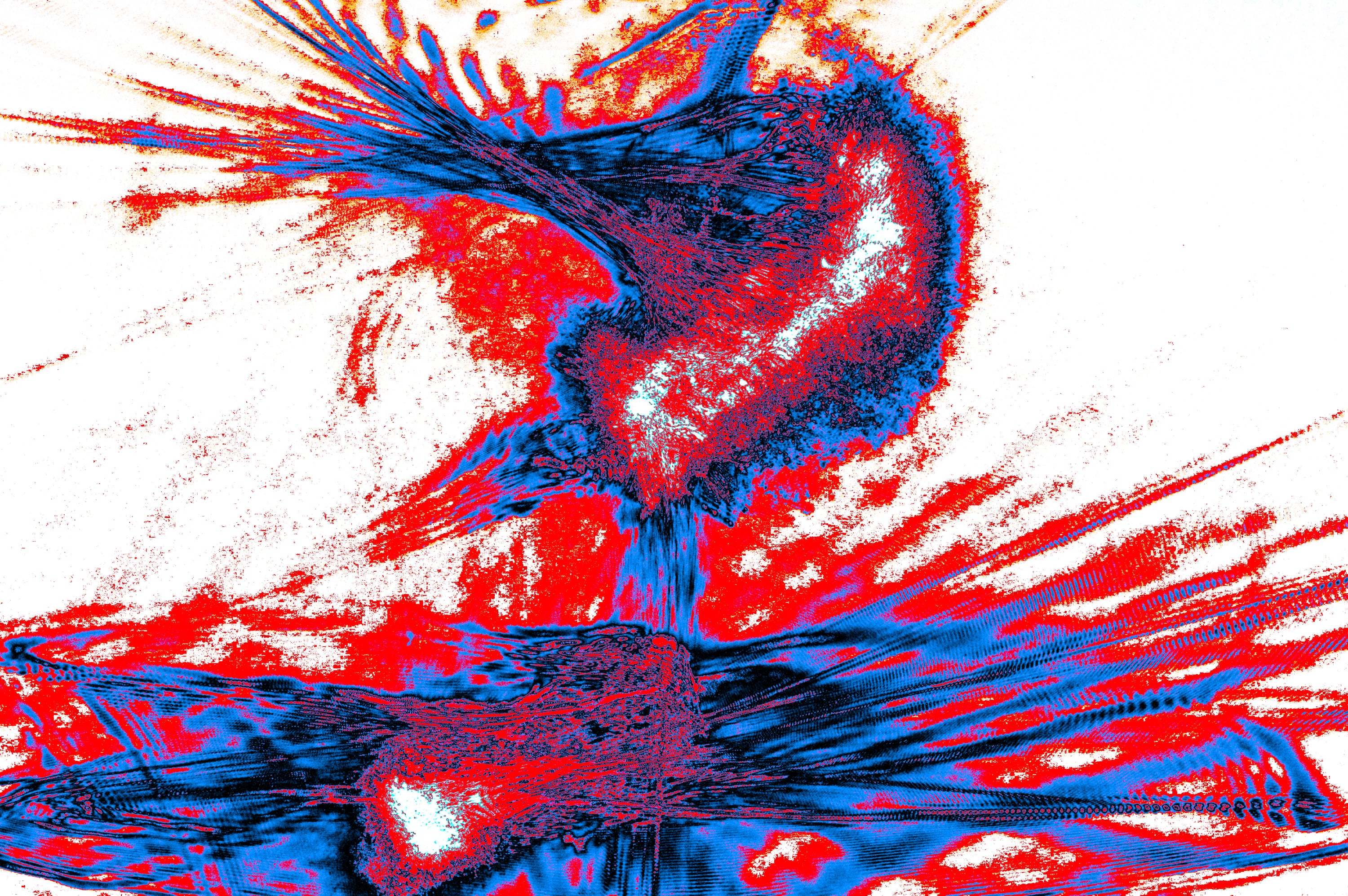 ABSTRACT DUAL EXPLOSION — Premium Kunstprint