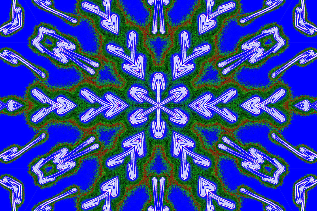 EMERALD ICE MANDALA — Premium Kunstprint