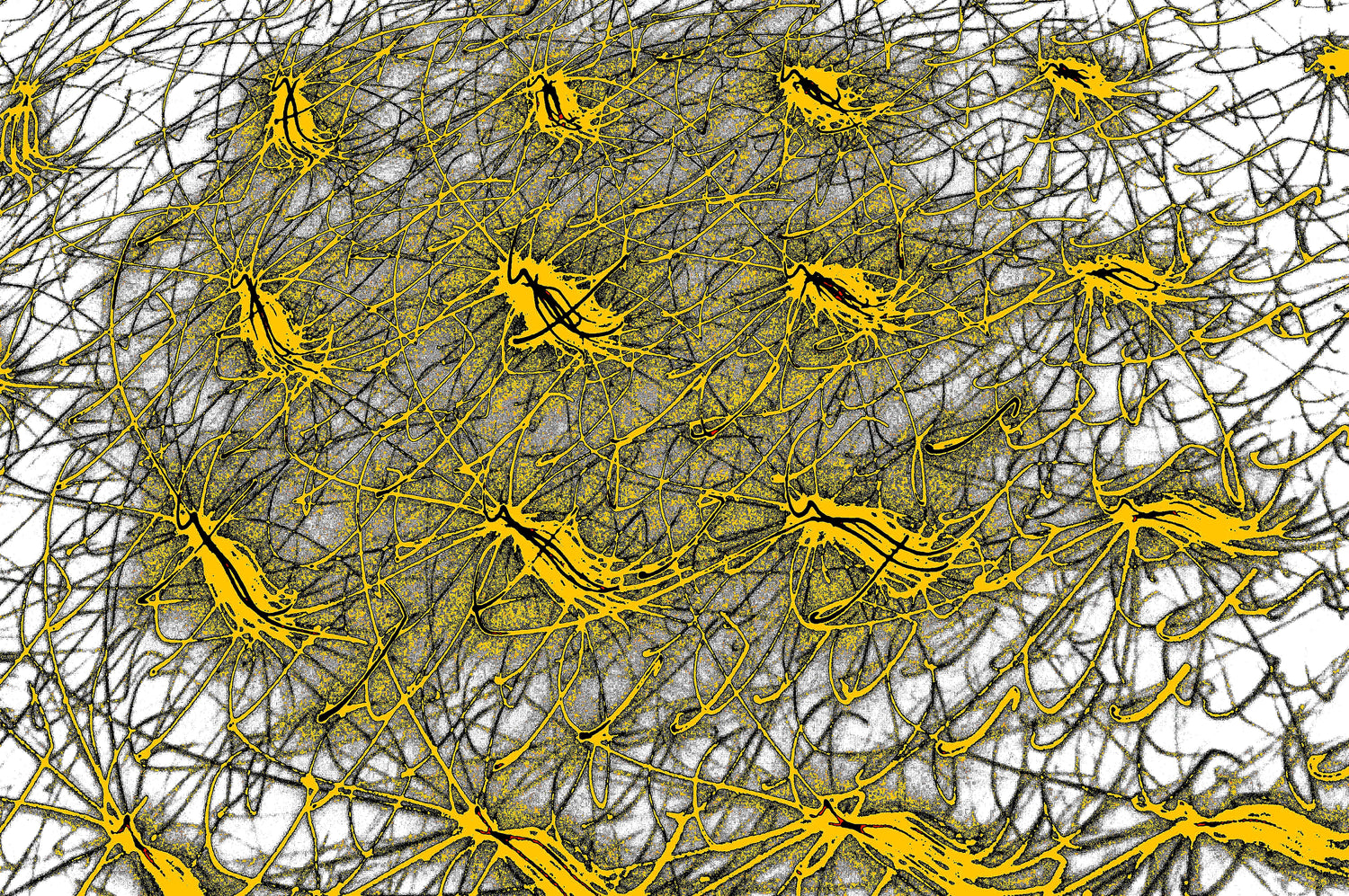 GOLDEN NETWORK — Premium Kunstprint