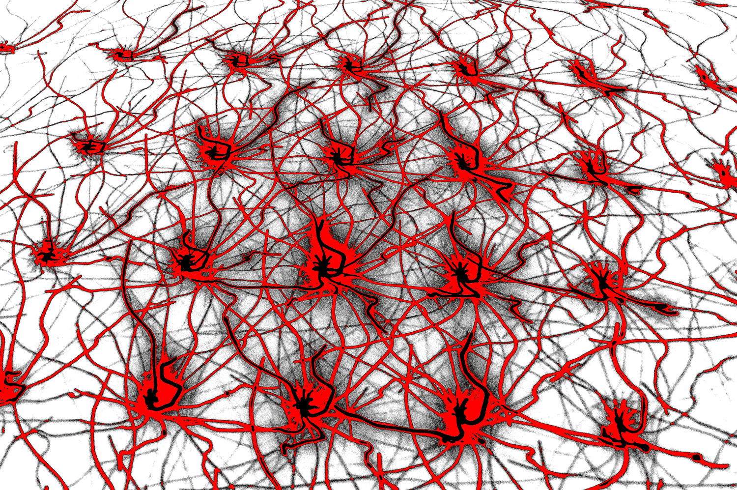 SYNAPTISCHES ROT — Premium Kunstprint