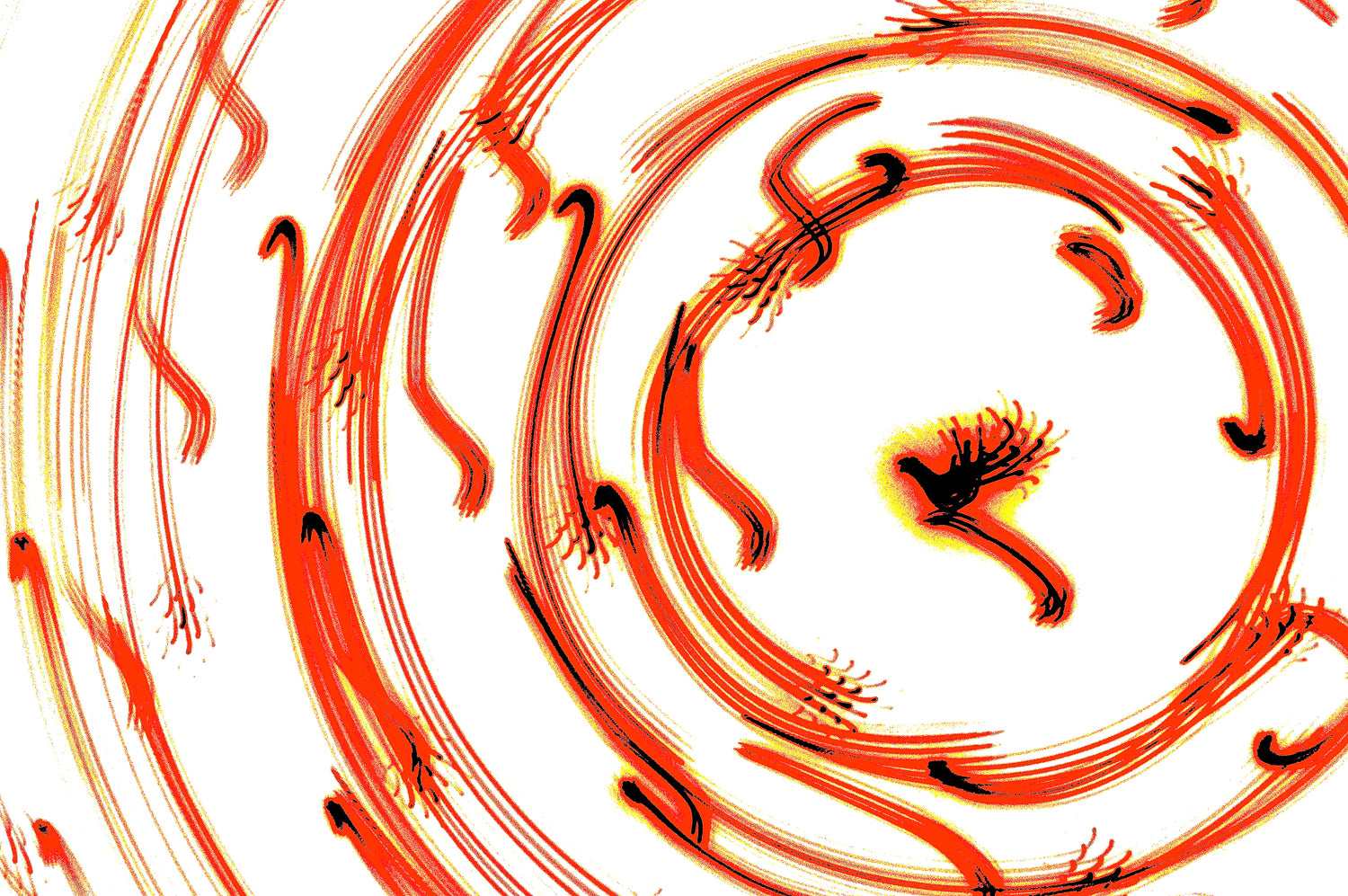 ROTE STRÖMUNG — Premium Kunstprint