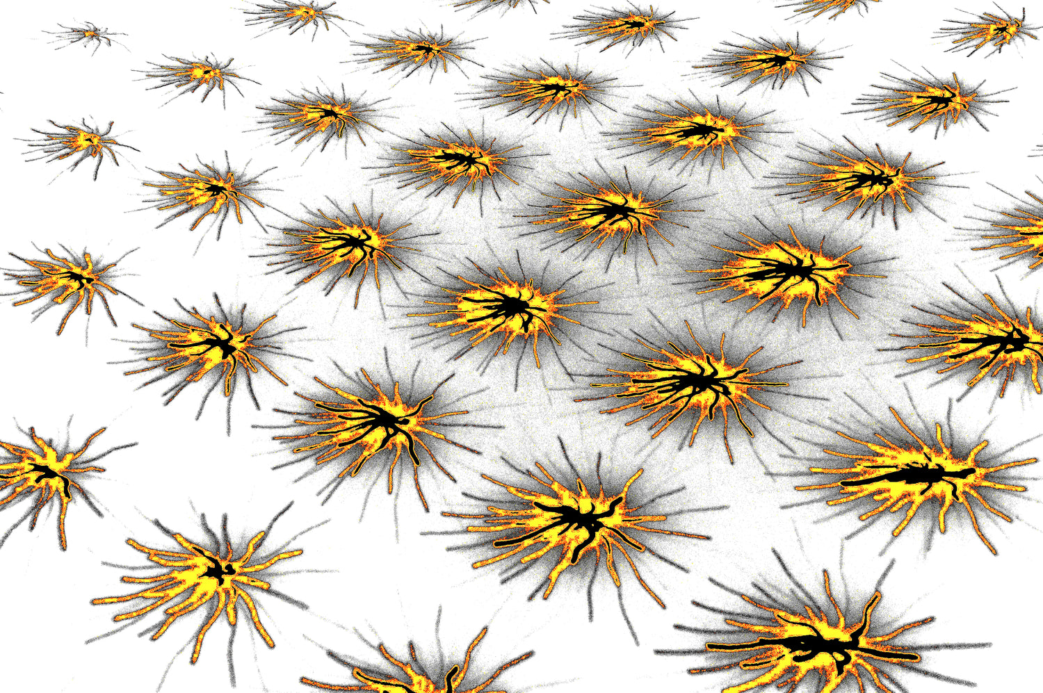 GOLDENES VIRUS — Premium Kunstprint