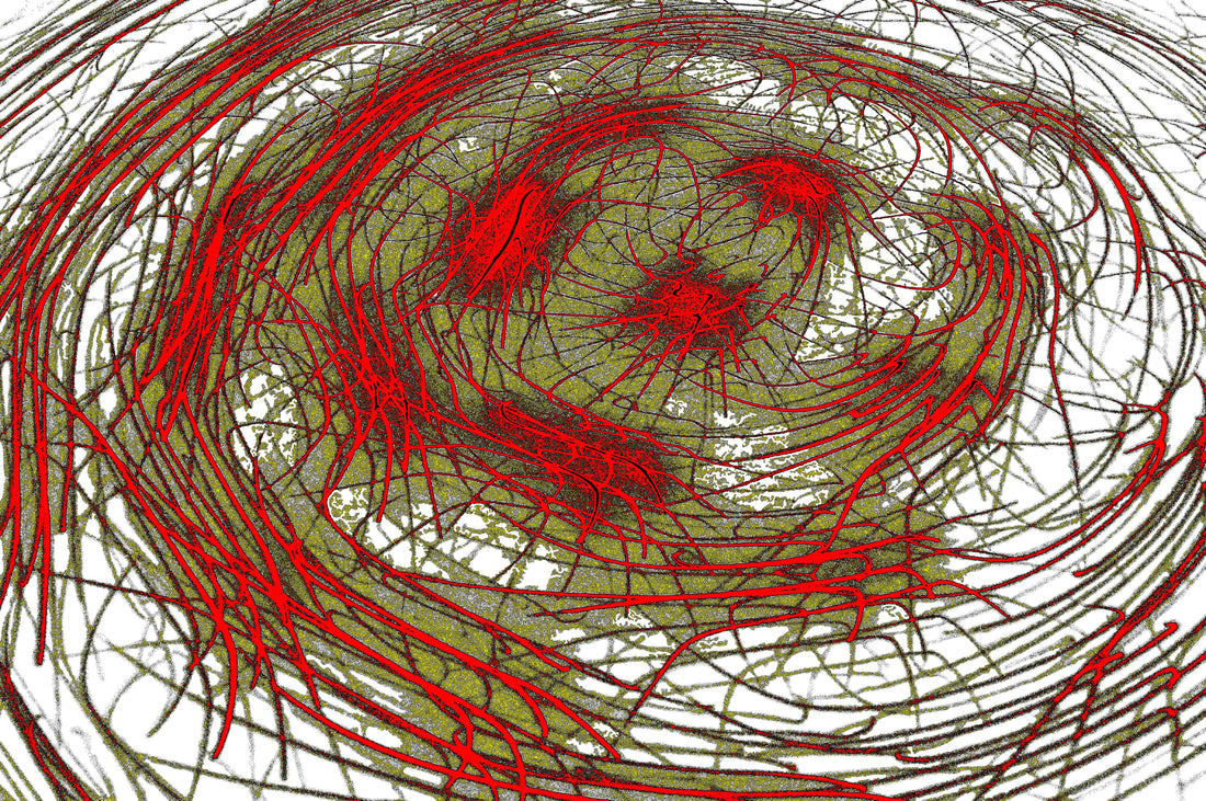 digitale Kunst Chaotic Spiral