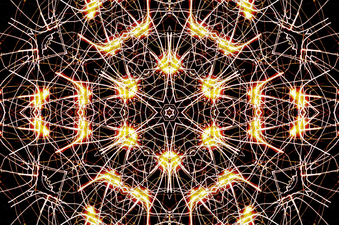NEURALES GOLDENES NETZWERK — Premium Kunstprint