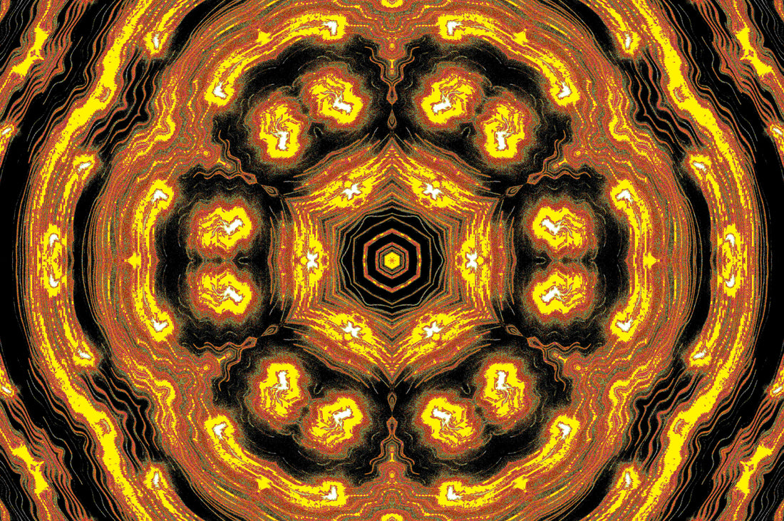 GOLDENES MANDALA — Premium Kunstprint