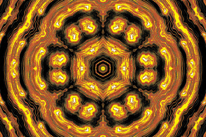 GOLDENES MANDALA — Premium Kunstprint