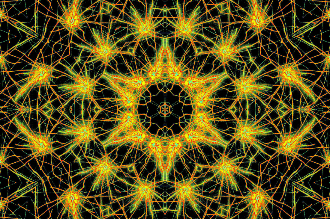 GELBES KALEIDOSKOP — Premium Kunstprint