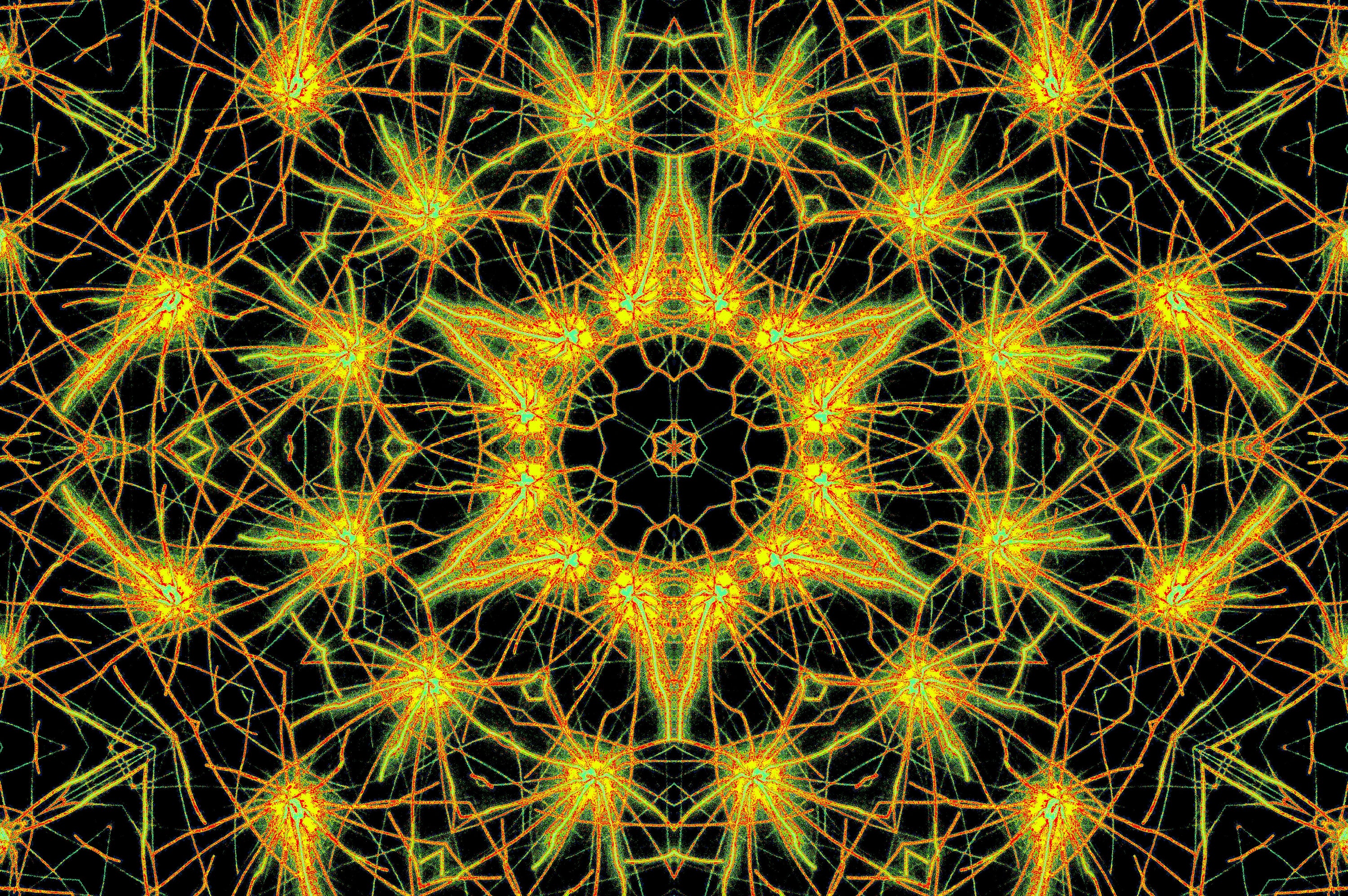 GELBES KALEIDOSKOP — Premium Kunstprint