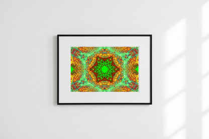 EMERALD HEXAGON MANDALA — Professionelles Mockup