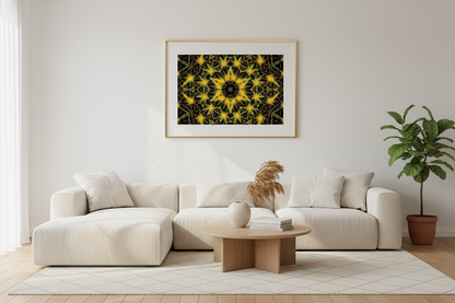GELBES KALEIDOSKOP — Elegantes Mockup