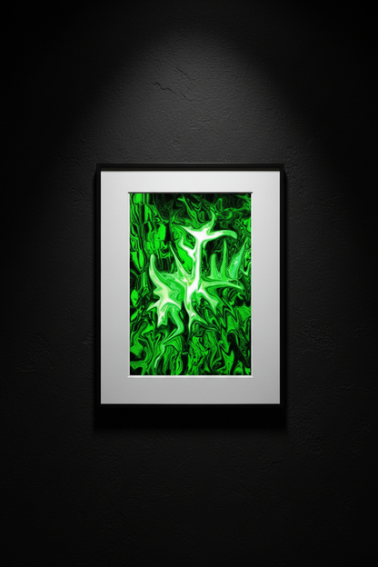 EMERALD ENERGY BLOOM — Premium Kunstprint