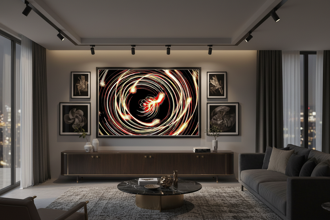 VORTEX RESONANCE — Raumansicht Premium Kunstprint